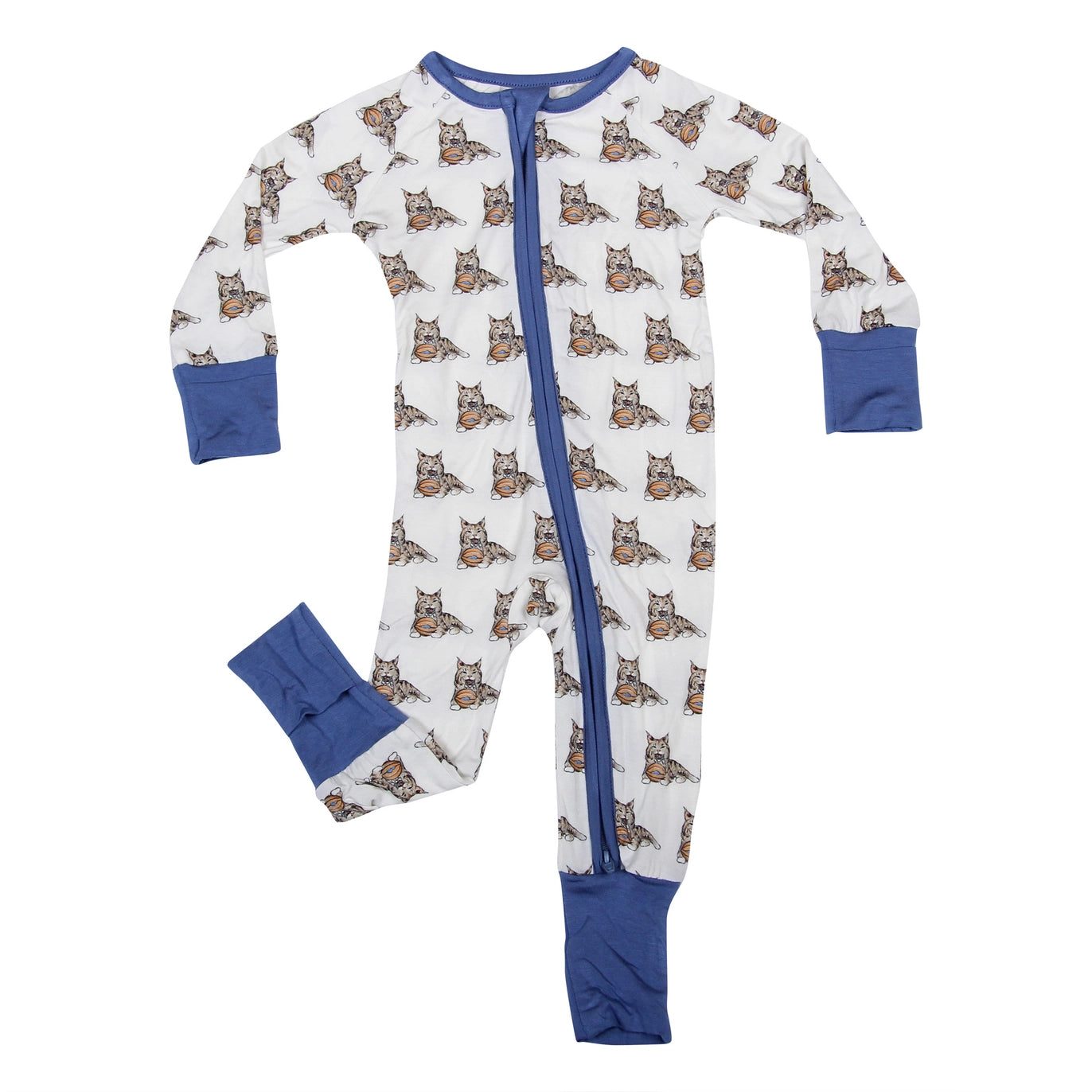 Laying Wildcat Kids Unisex Pajamas