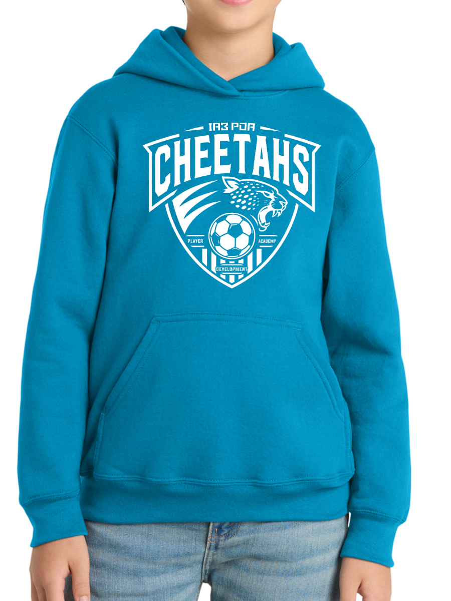 PDA Cheetahs YOUTH Hoodie Turq