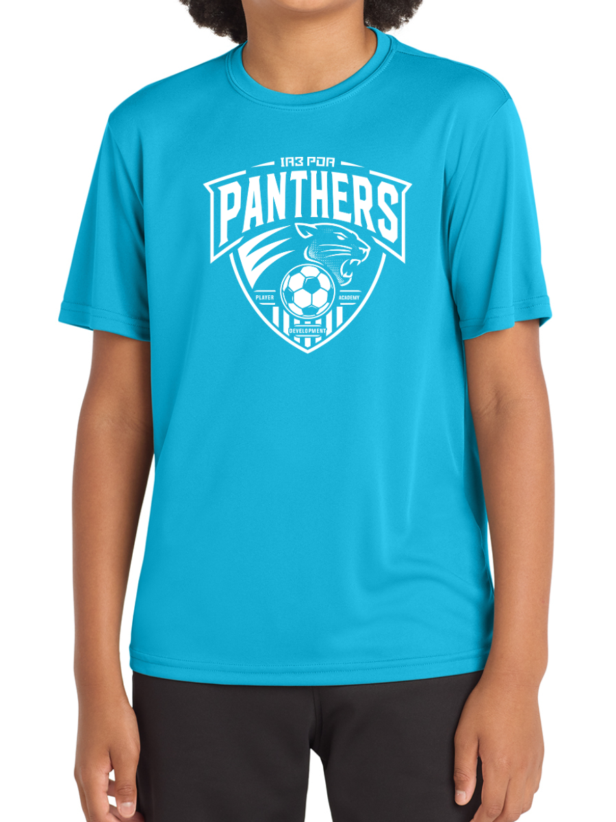 PDA Panthers Youth Dry Fit Tee Turq