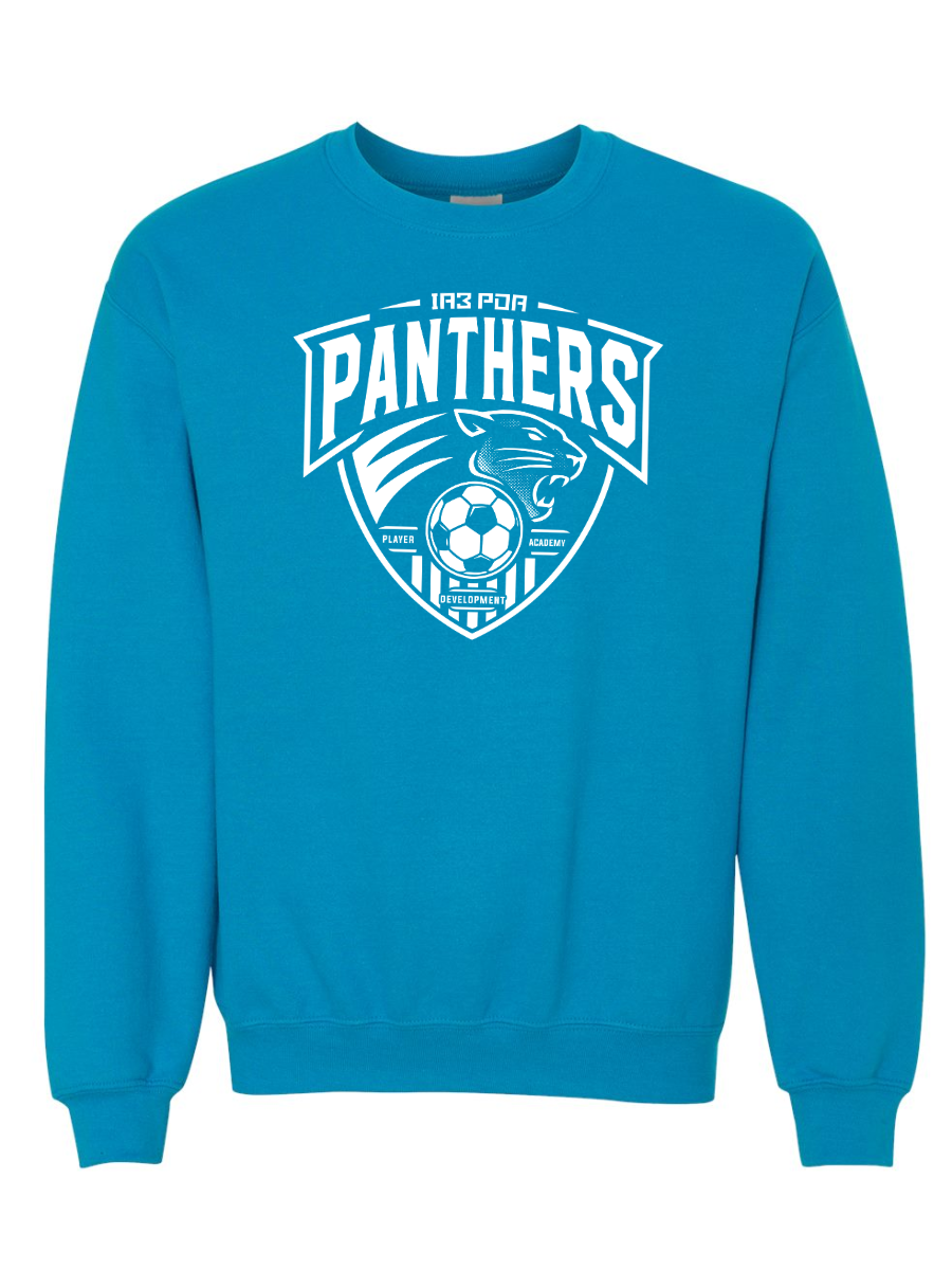 PDA Panthers Unisex ADULT Crew Turq