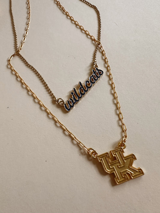 Kentucky Wildcats 24K Gold Plated Pendant Necklace