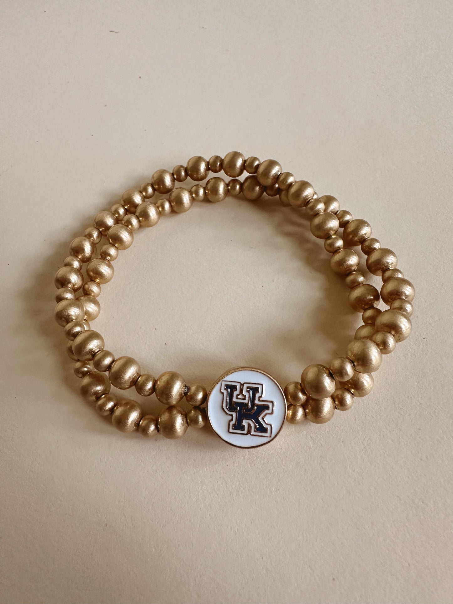 Kentucky Wildcats 2-Row Ball Bead Stretch Bracelet