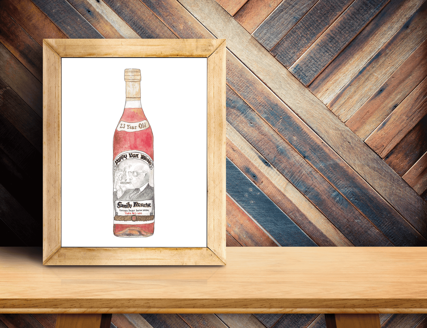 Pappy Bourbon Bottle Art Print