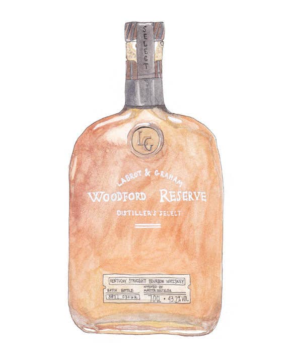 Woodford Bourbon Bottle Print