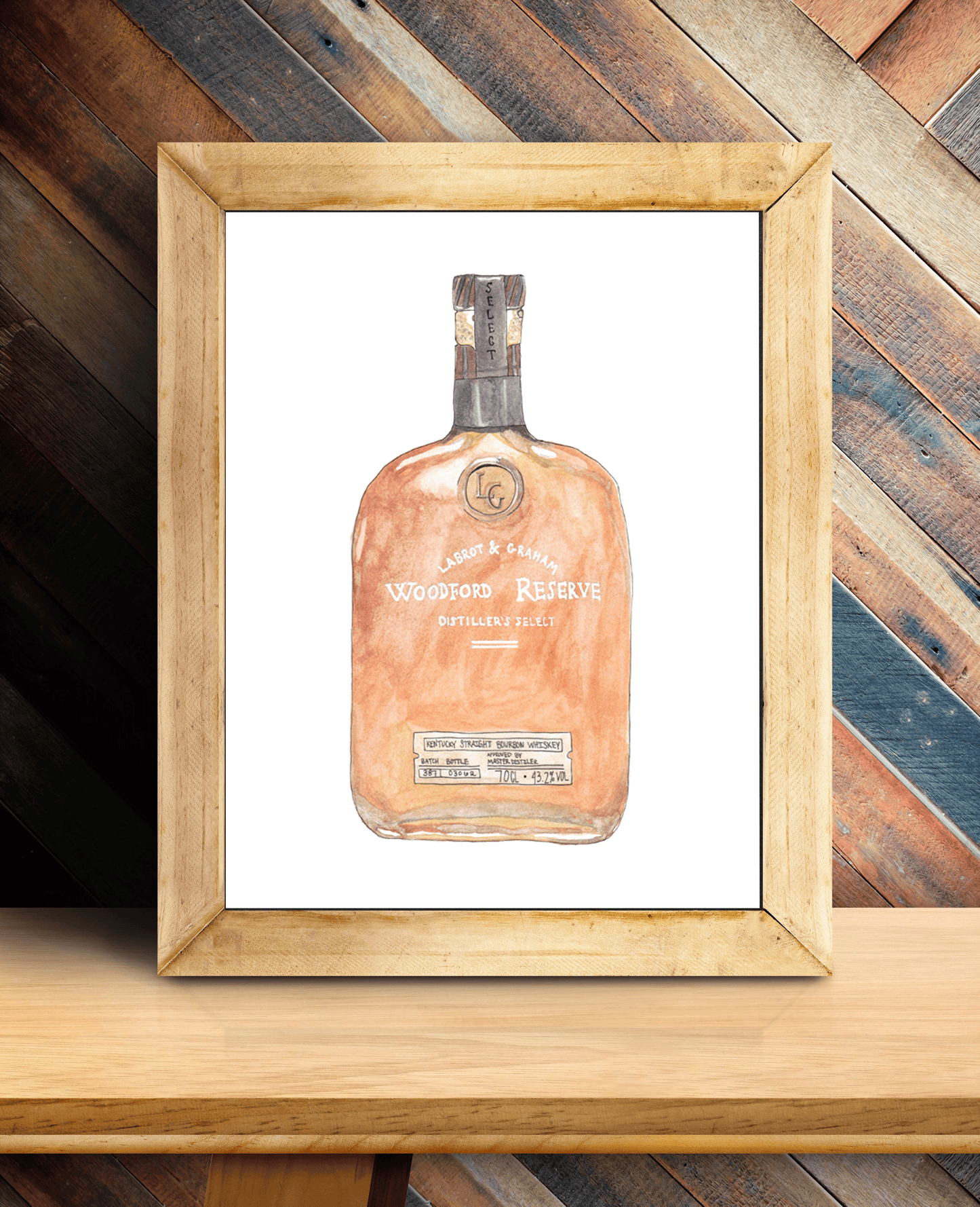 Woodford Bourbon Bottle Print