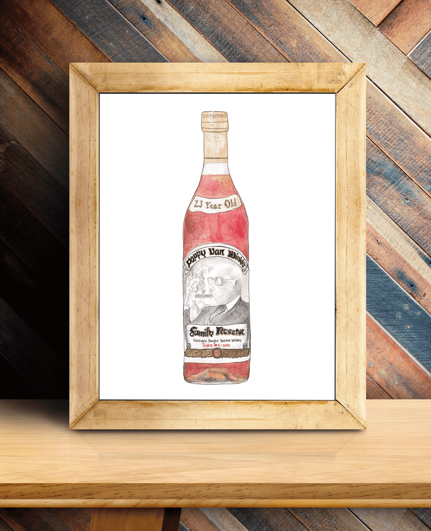 Pappy Bourbon Bottle Art Print