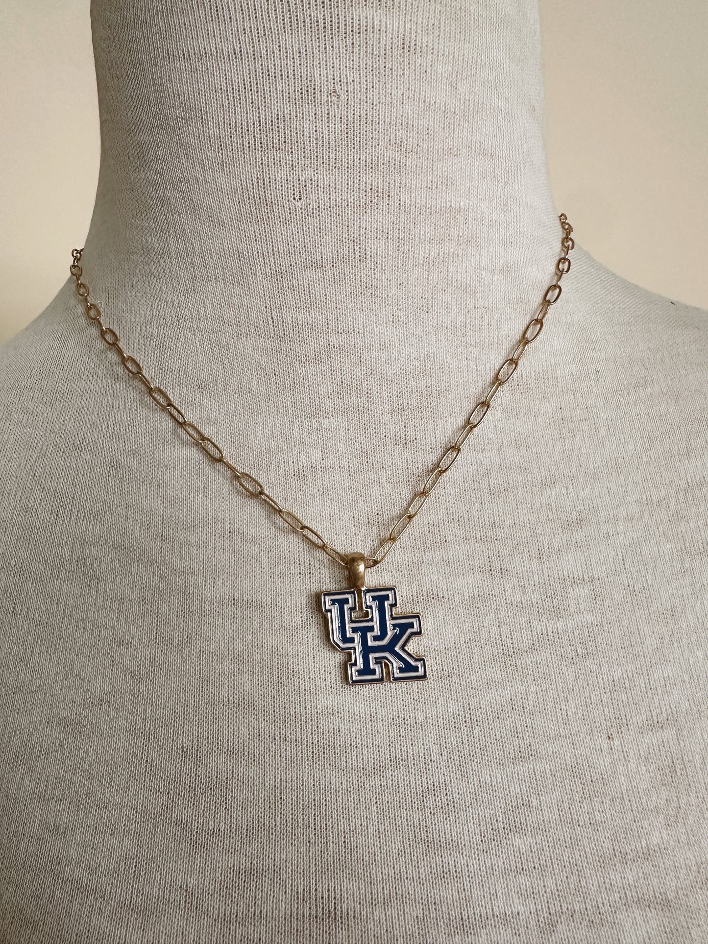 Kentucky Wildcats Enamel Pendant Necklace in Blue