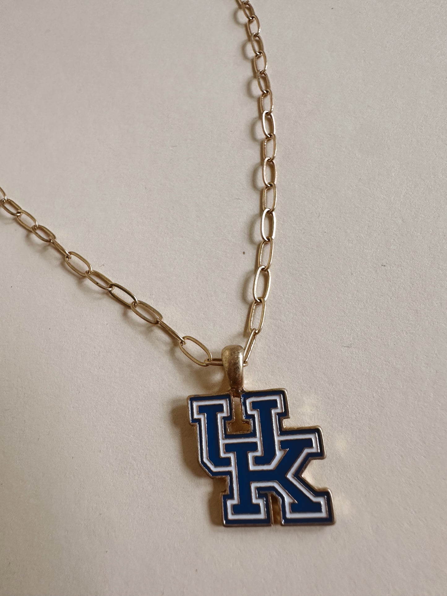 Kentucky Wildcats Enamel Pendant Necklace in Blue