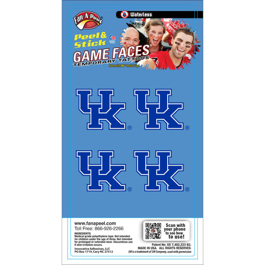Kentucky Game Faces® Temporary Tattoos