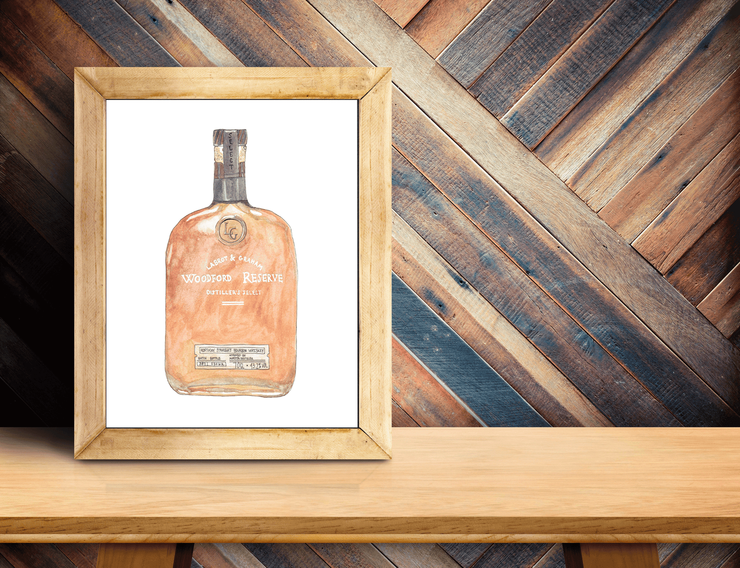 Woodford Bourbon Bottle Print