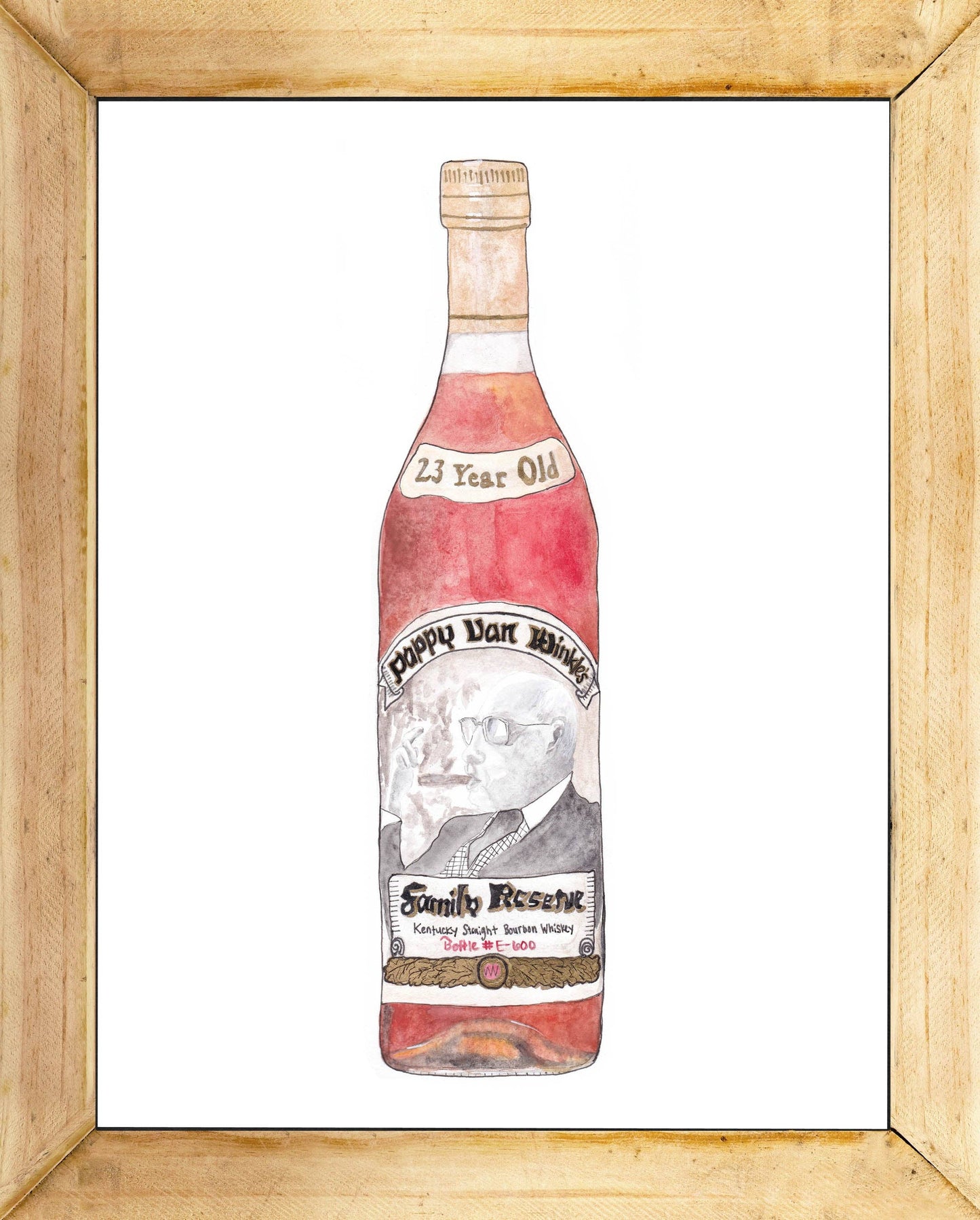 Pappy Bourbon Bottle Art Print
