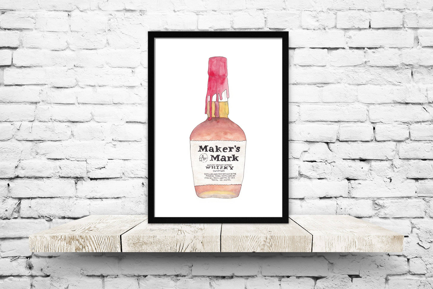 Maker's Mark Bourbon Bottle Print