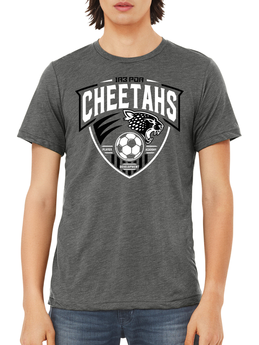 PDA Cheetahs Unisex ADULT Triblend Tee Grey