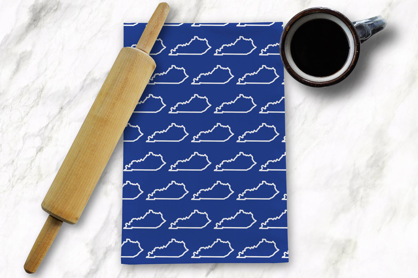 Blue KY Pattern Tea Towel