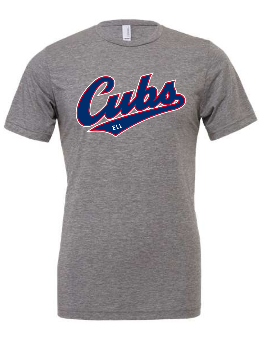 ELL Script Cubs Adult Triblend Tee
