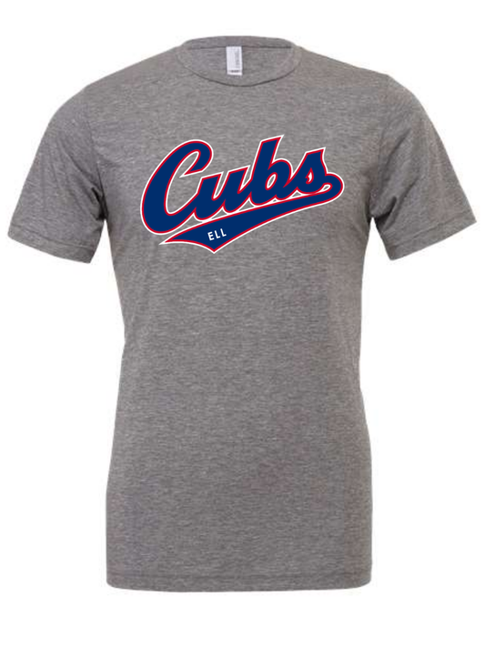 ELL Script Cubs Adult Triblend Tee