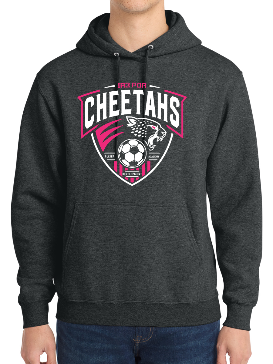 PDA Cheetahs Unisex ADULT Hoodie Vtg Black