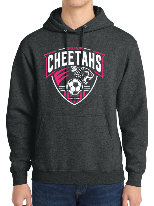 PDA Cheetahs Unisex ADULT Hoodie Vtg Black