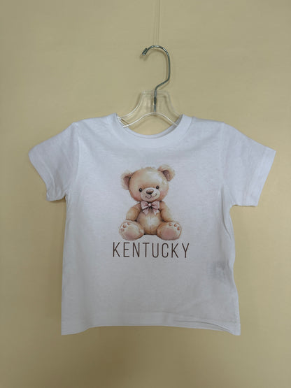 Toddler/Baby Girl Teddy Tee White