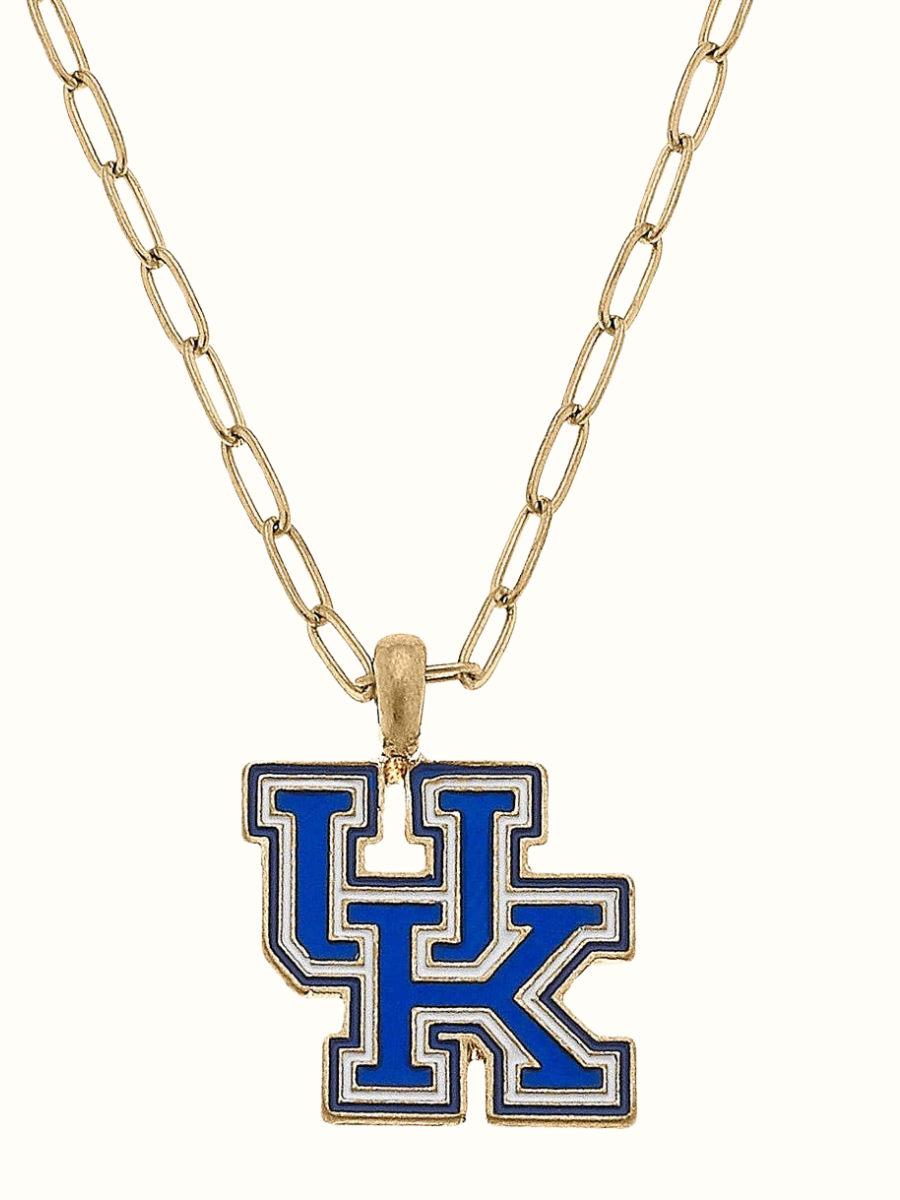 Kentucky Wildcats Enamel Pendant Necklace in Blue