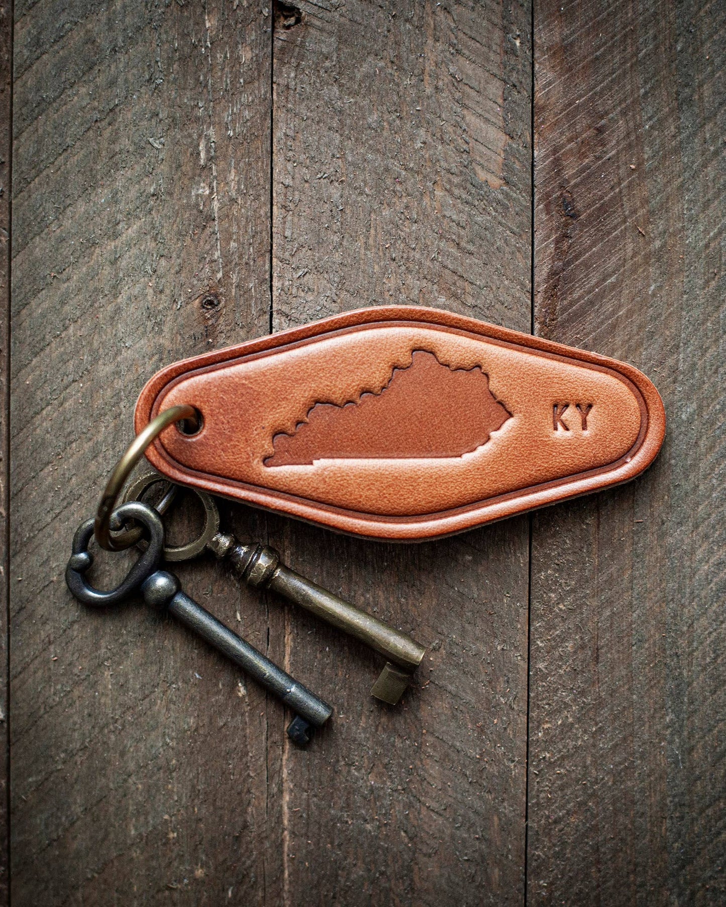 Kentucky Leather Keychain