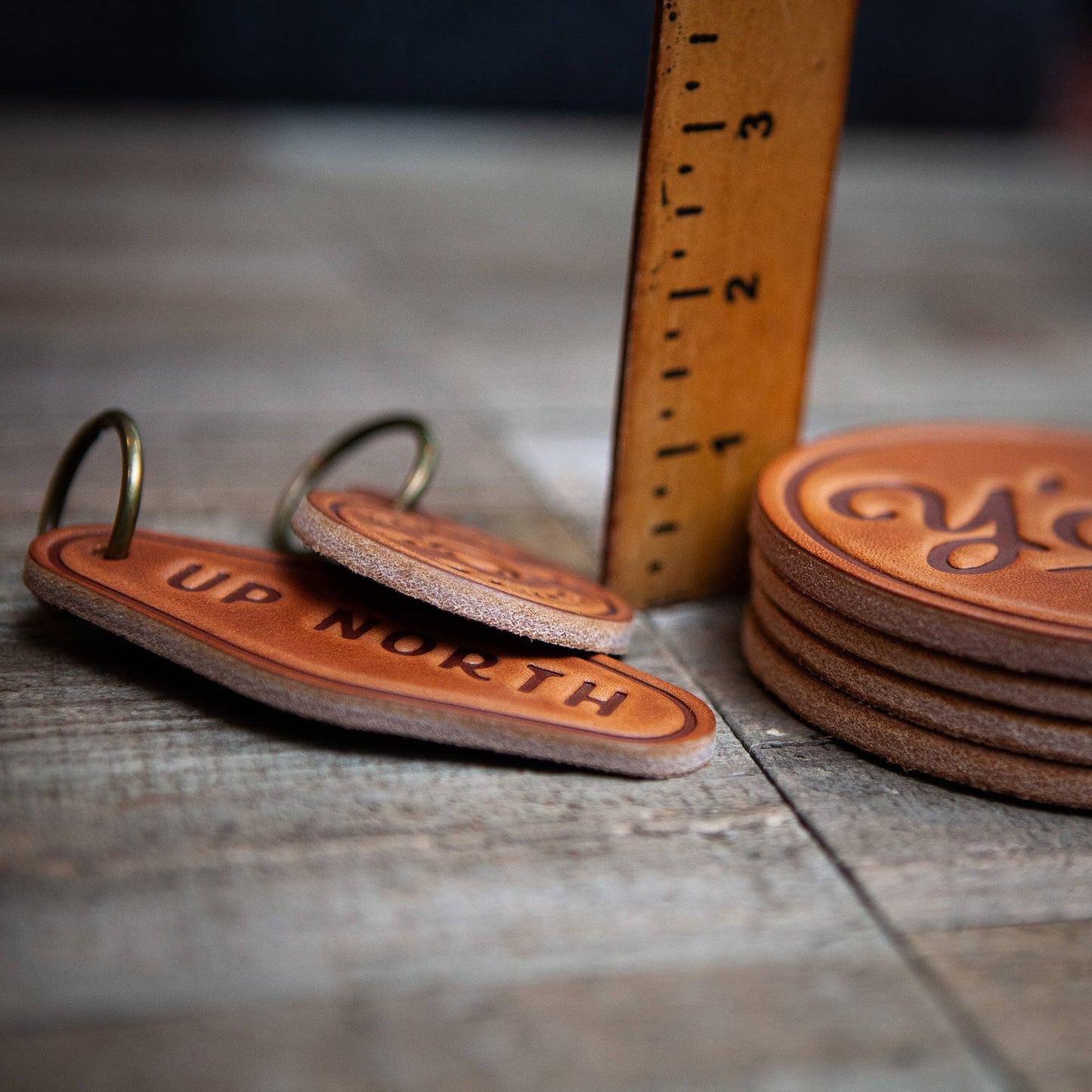 Kentucky State Silhouette Leather Coaster