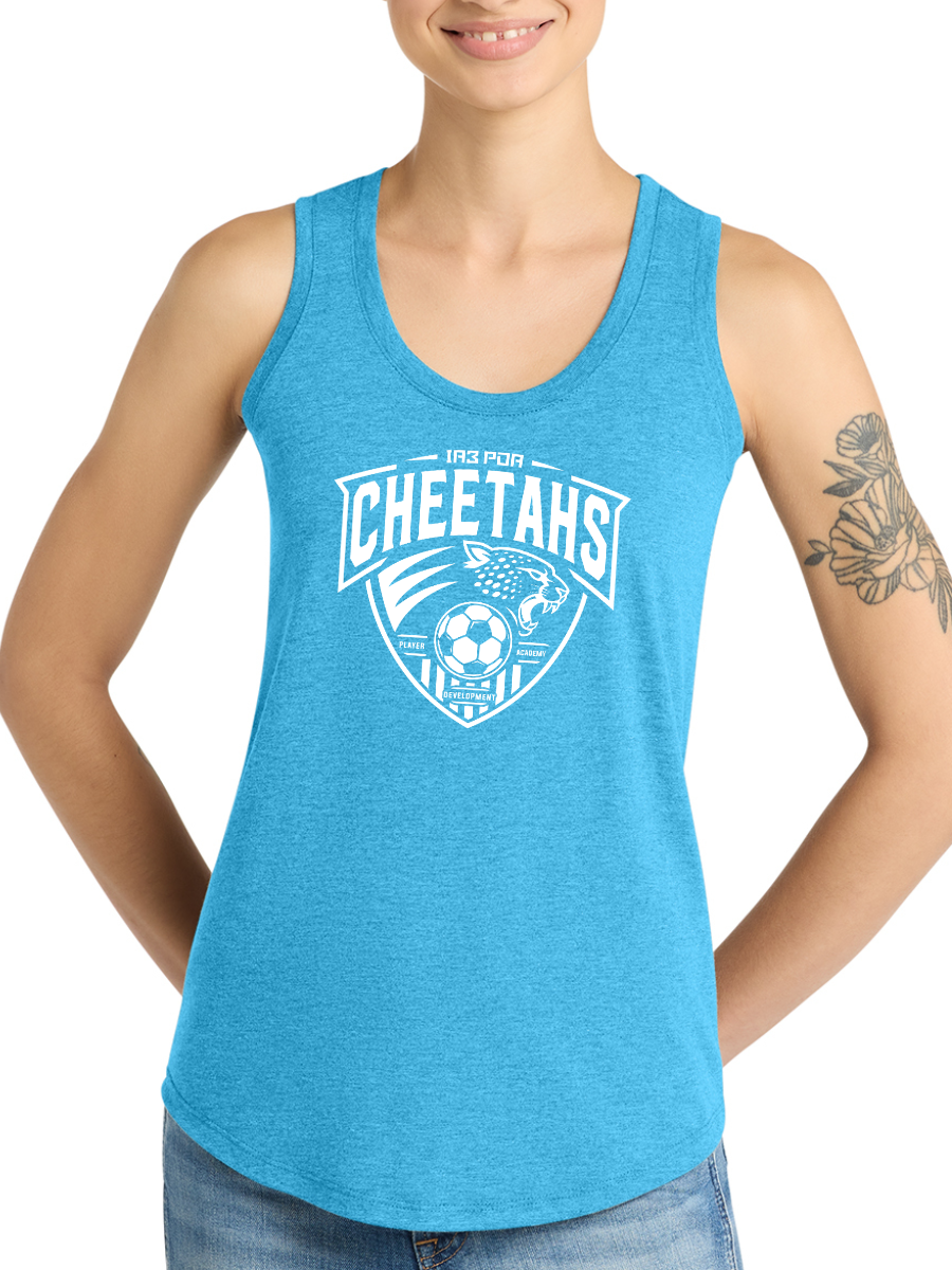 PDA Cheetahs Women's Tank Turquoise