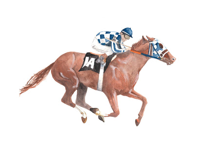 Secretariat Watercolor Art Print - COMING SOON: SIGN UP>