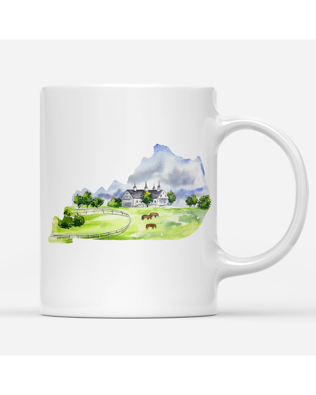 KY Shape Horse Farm - Ceramic Coffee Mug