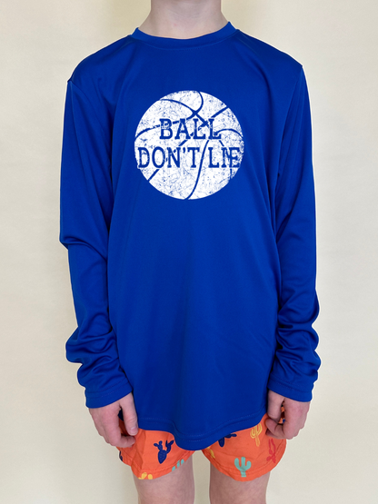 Youth Dry Fit Ball Don't Lie Tee L/S - 6 Colors