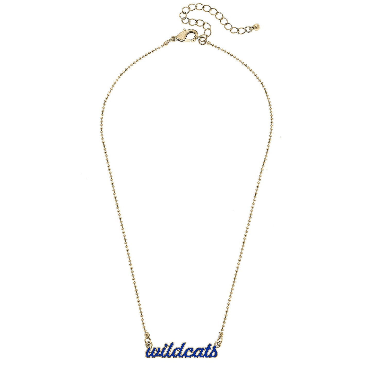 Kentucky Wildcats Enamel Script Necklace in Blue