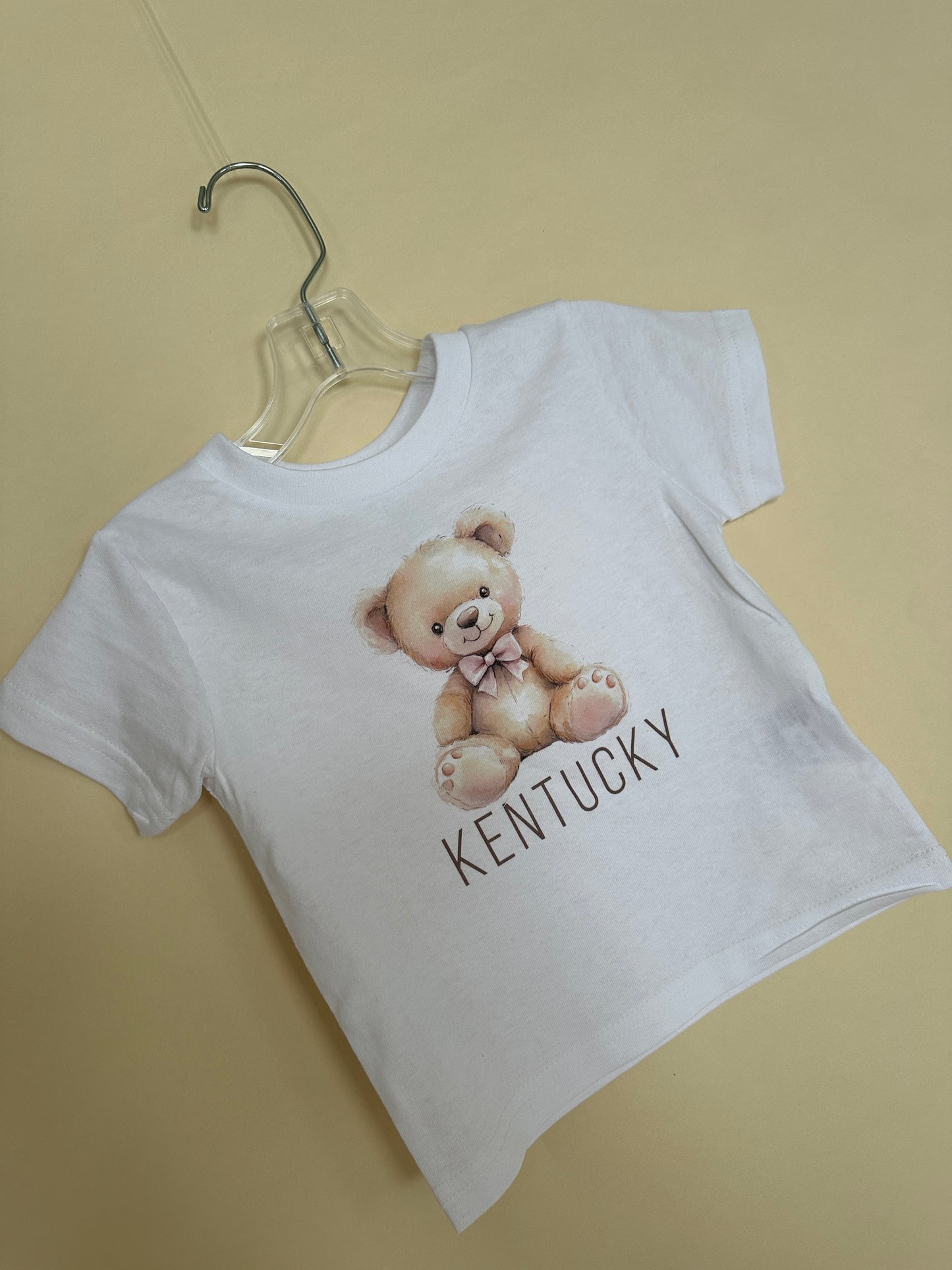 Toddler/Baby Girl Teddy Tee White