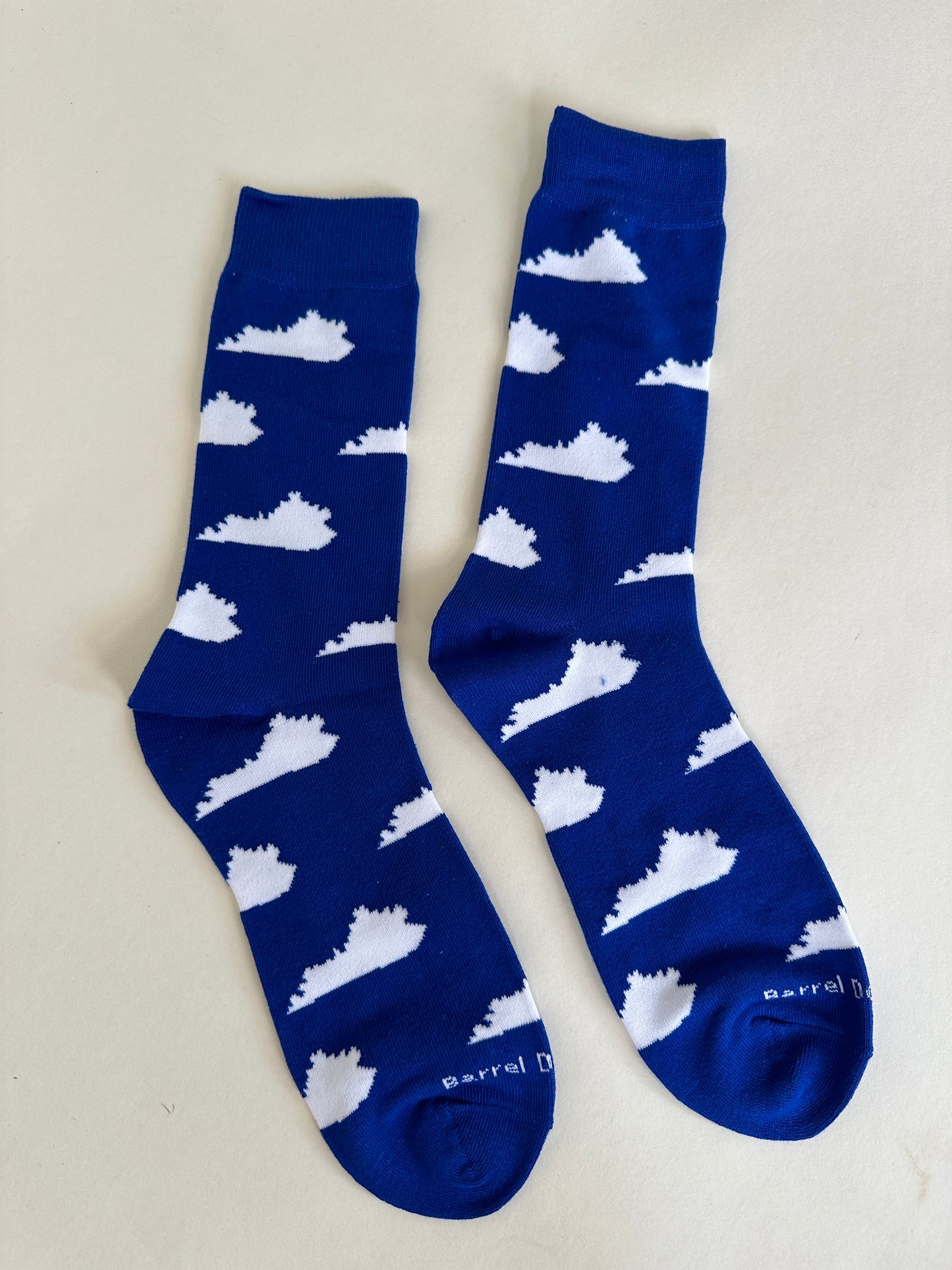 Blue and White KY Socks