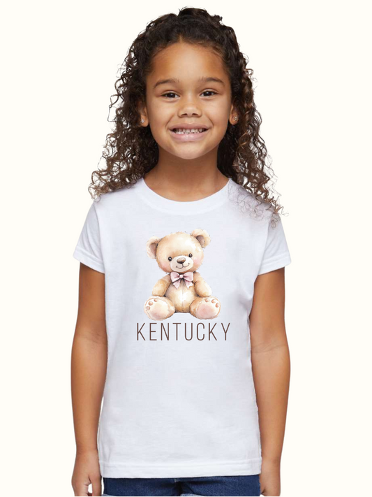 Youth Girl Teddy Tee White