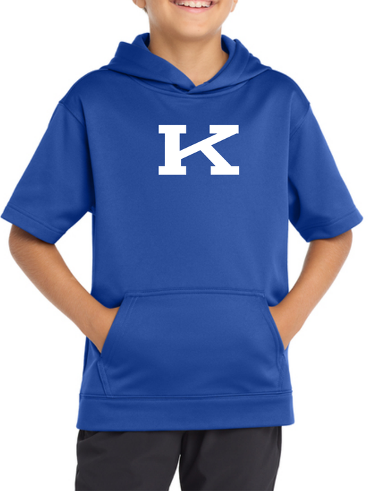 Youth K Activewear Short Sleeve Hoodie Royal
