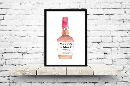 Maker's Mark Bourbon Bottle Print COMING SOON: SIGN UP>