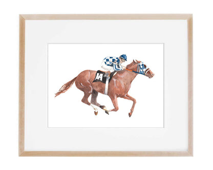 Secretariat Watercolor Art Print - COMING SOON: SIGN UP>